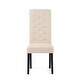 preview thumbnail 4 of 9, Tall-back Natural Fabric Dining Chair (Set of 2) by Christopher Knight Home