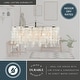 preview thumbnail 5 of 5, Elsa 5L Coastal Capiz Shell Linear Chandelier Island Pendant Light Fixture - 35.75-in W x 21-in H x 15-in D