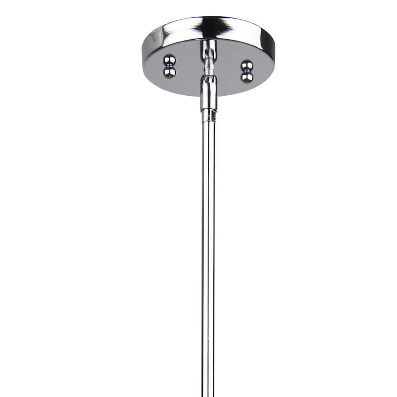 1 Light Pendant Light in Chrome, Satin Brass and Black Finish