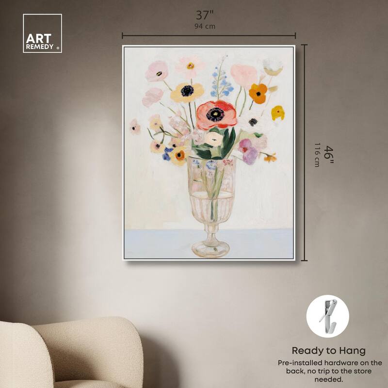 Gentle Bouquet Canvas by Art Remedy