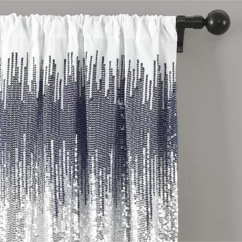 Lush Decor Shimmer Sequins Window Curtain Panel Pair - 84" x 42" - 84" x 42"