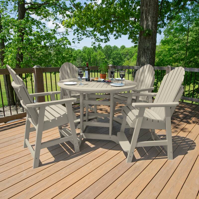 Hamilton 5-Piece Outdoor Counter Height Dining Set - 48" Round Table