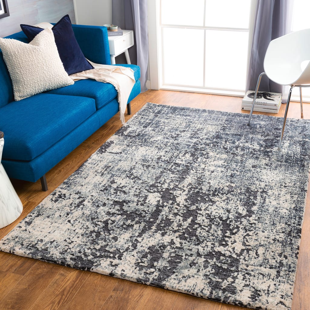 Janice Handmade Modern Abstract Area Rug