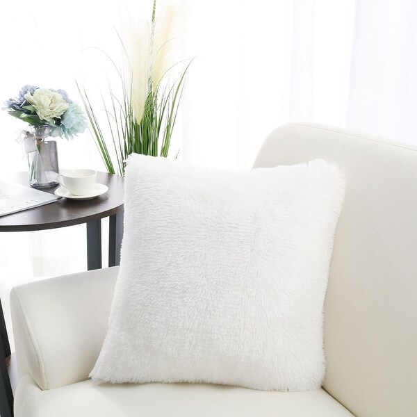 Cushions Home Decor Home Cushion Cover Plush Solid Furry Fluffy