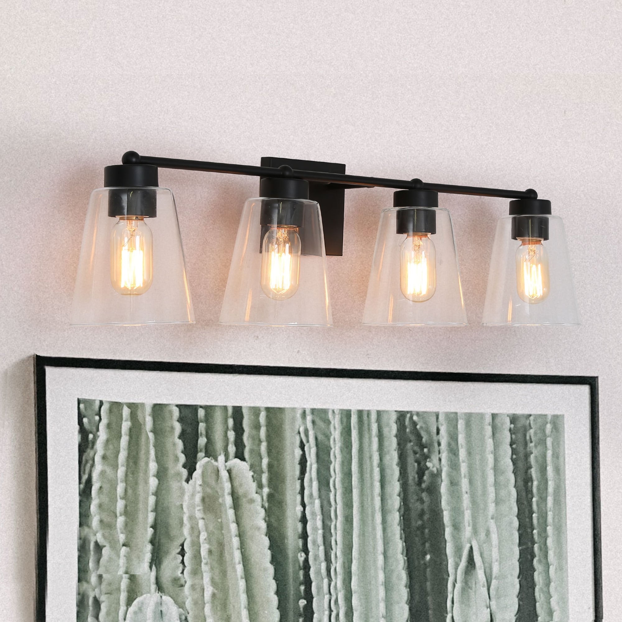 Bathroom light store fixtures 4 bulb