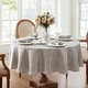 preview thumbnail 1 of 1, Caiden Elegance Damask Tablecloth 60"x84" Oval - Silver