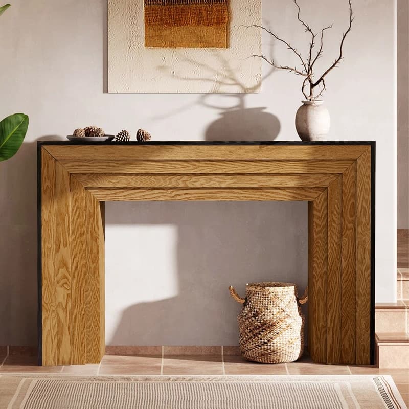 Rustic Wood Console Table for Entryway or Living Room Use