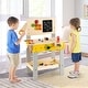 preview thumbnail 4 of 8, Costway Wooden Tool Bench Workbench Toy Play for Kids with Tools Set - 21'' x 12'' x 29.5''-32'' (L x W x H)