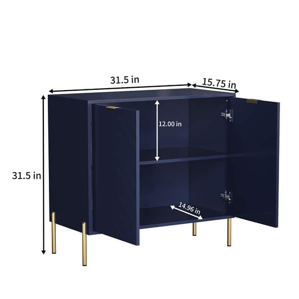 dimension image slide 0 of 6, Clihome 2-Door Storage Media Accent Buffet Sideboard