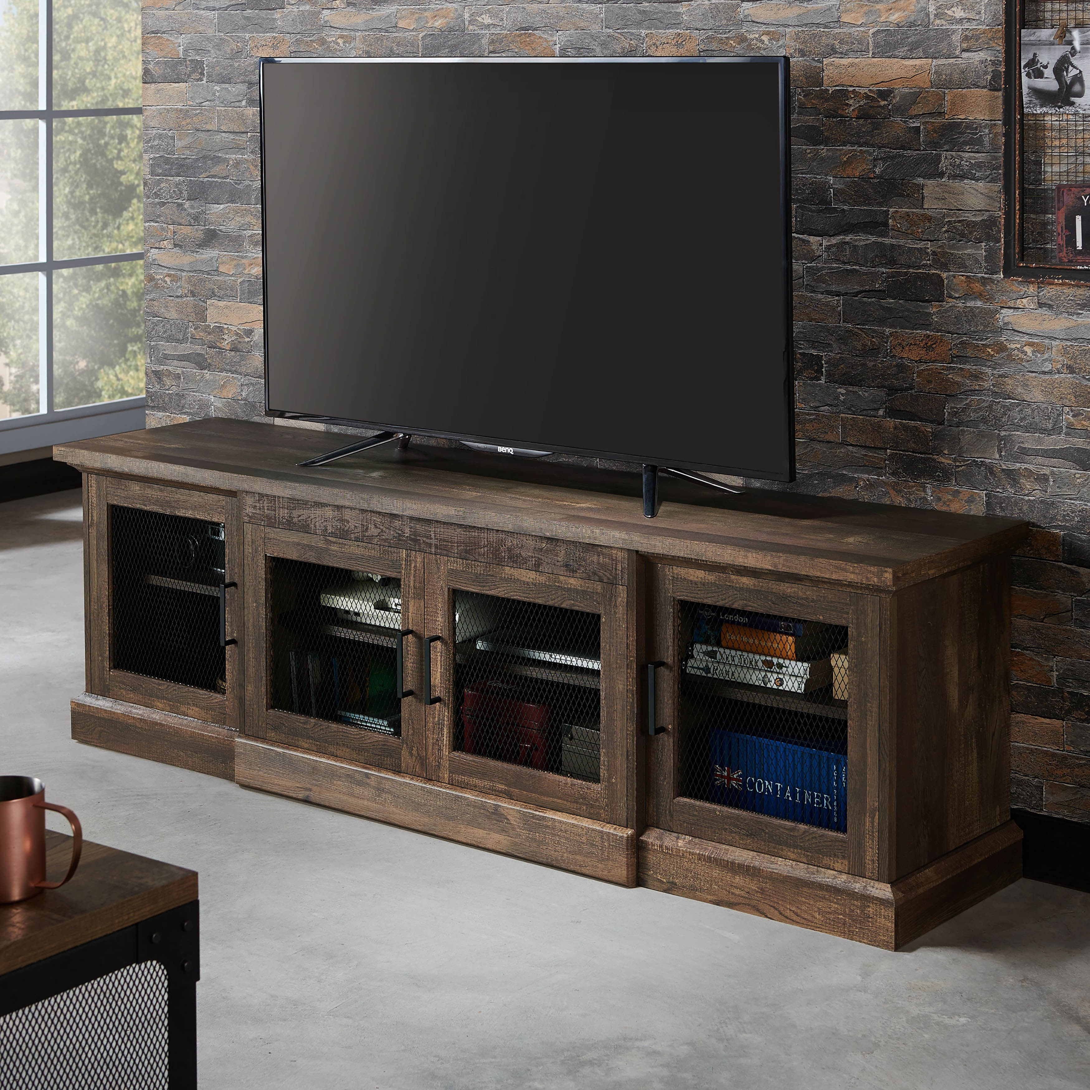 Jacinto rustic reclaimed hotsell oak tv stand