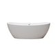 preview thumbnail 2 of 12, Manhattan 59" Solid Surface Freestanding Soaking Bathtub - Grey, White, Black