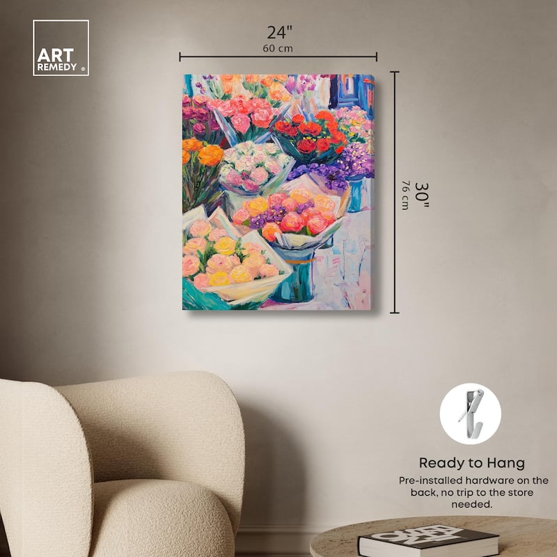 Market Blooms II Canvas by Art Remedy, Gallery Wrapped