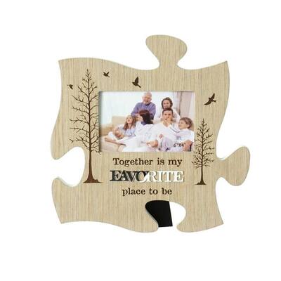 Puzzle Piece With Text -Together Is My Favorite Place To Be Photo Frame