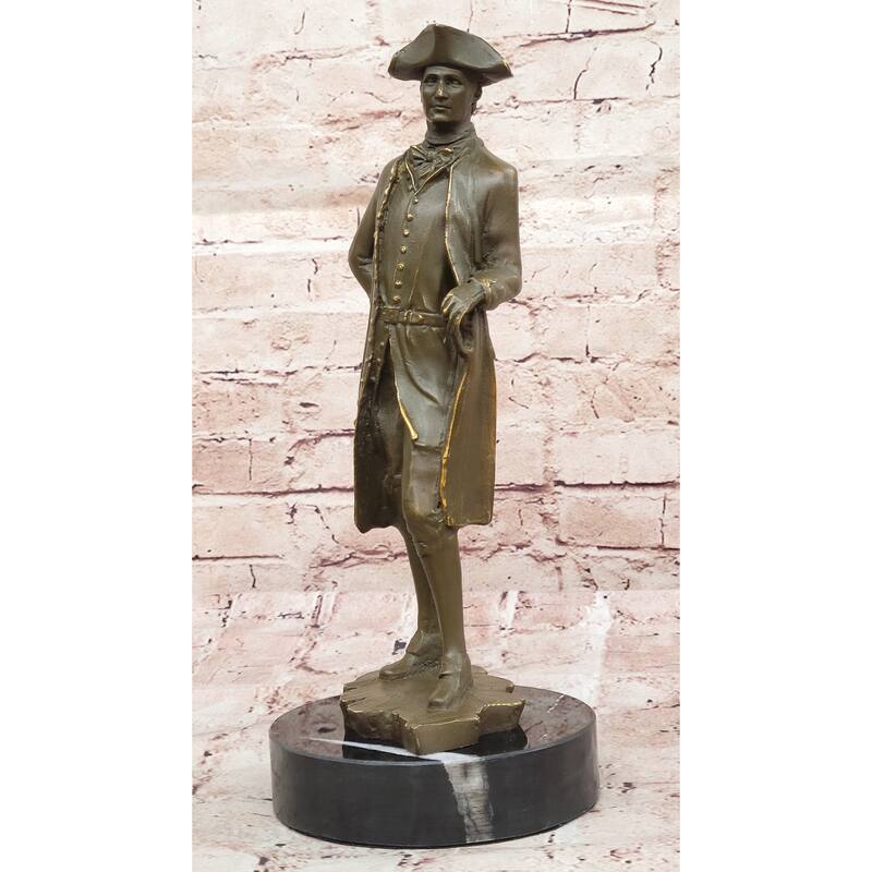 Colonial Gentleman Bronze Sculpture – Historical American Figurine