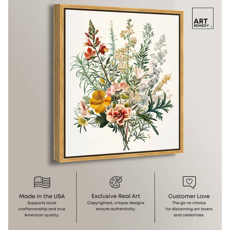 Quaint Bouquet Canvas by Art Remedy