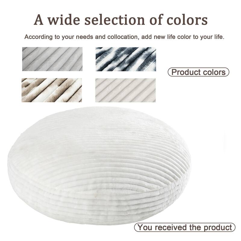 5-foot Round Plush Corduroy Convertible Bean Bag Chair Lounge