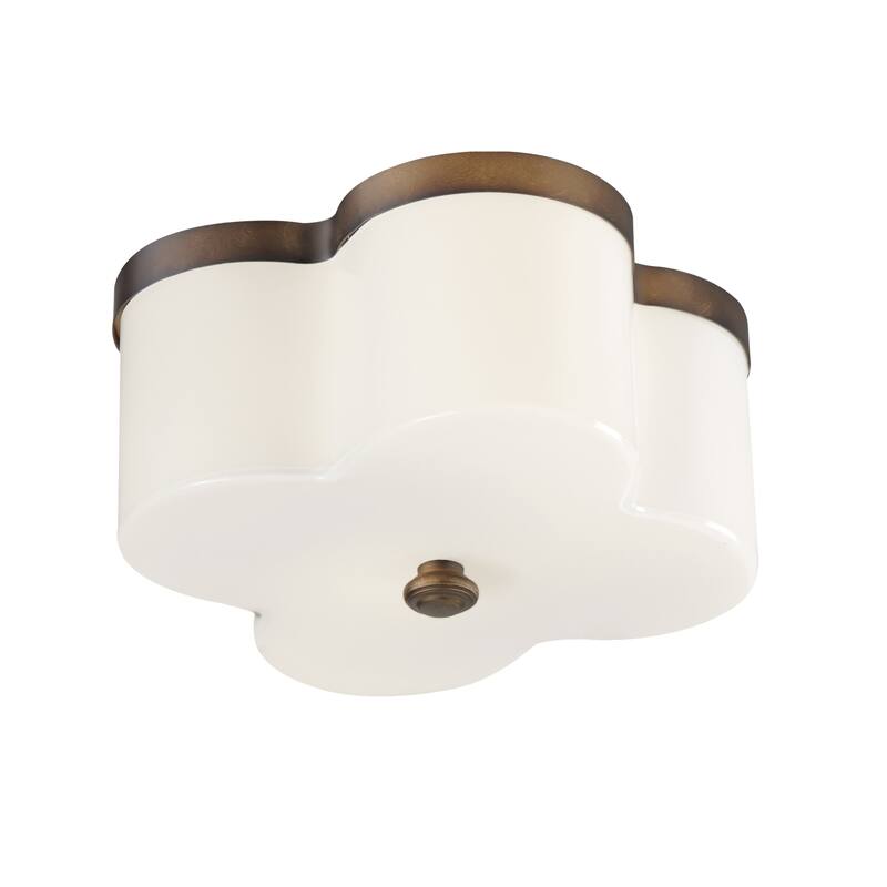 Maxim 12240 Clover 2 Light 13" Wide Flush Mount Ceiling Fixture - Antique Bronze
