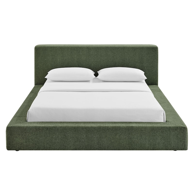 Luma Chenille Upholstered Platform Bed Frame