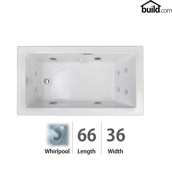 Shop Jacuzzi ELL6636WLR2HX Elara Low Profile 66" Acrylic ...