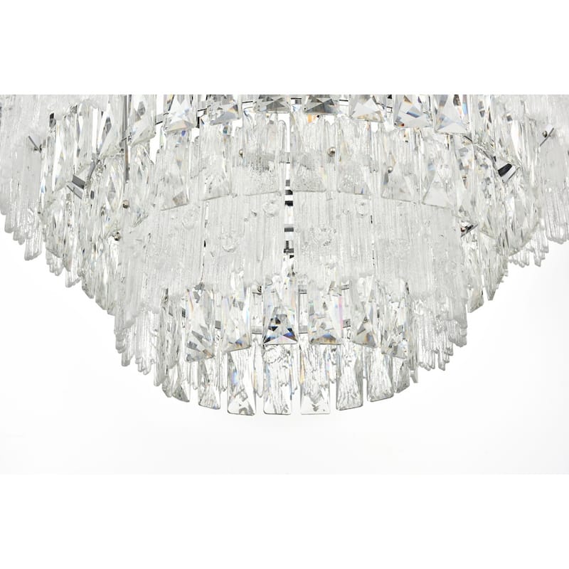 Elegant Lighting 1780D31 Emilia 10 Light 31" Wide Crystal Pendant