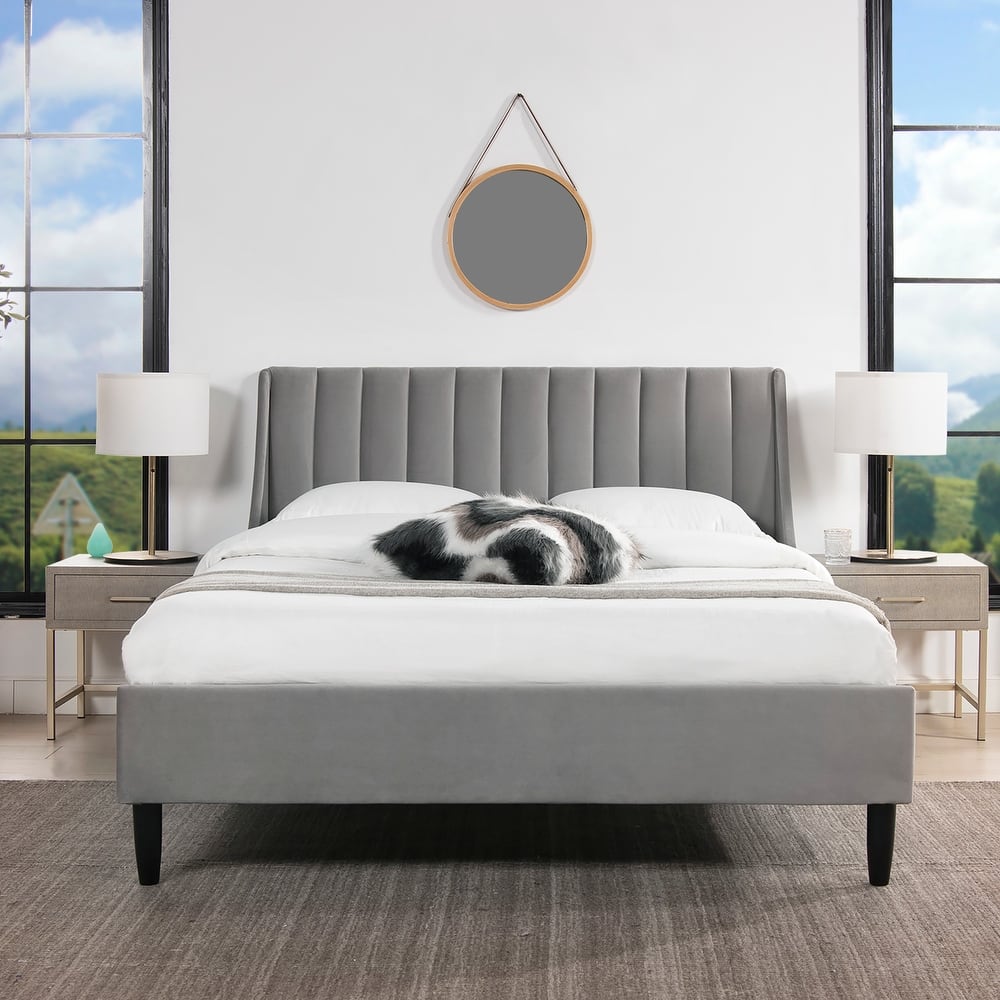 Aspen Vertical Tufted Upholstered Platform Bed