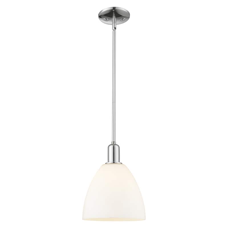 Innovations Lighting Endless Possibilities Arcadia - Bristol - 1 Light 9" Stem Hung Mini Pendant - Polished Chrome/Matte White
