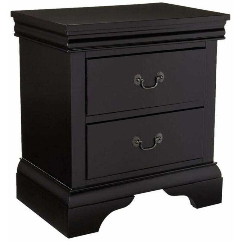 Wooden Nightstand with Two Drawers