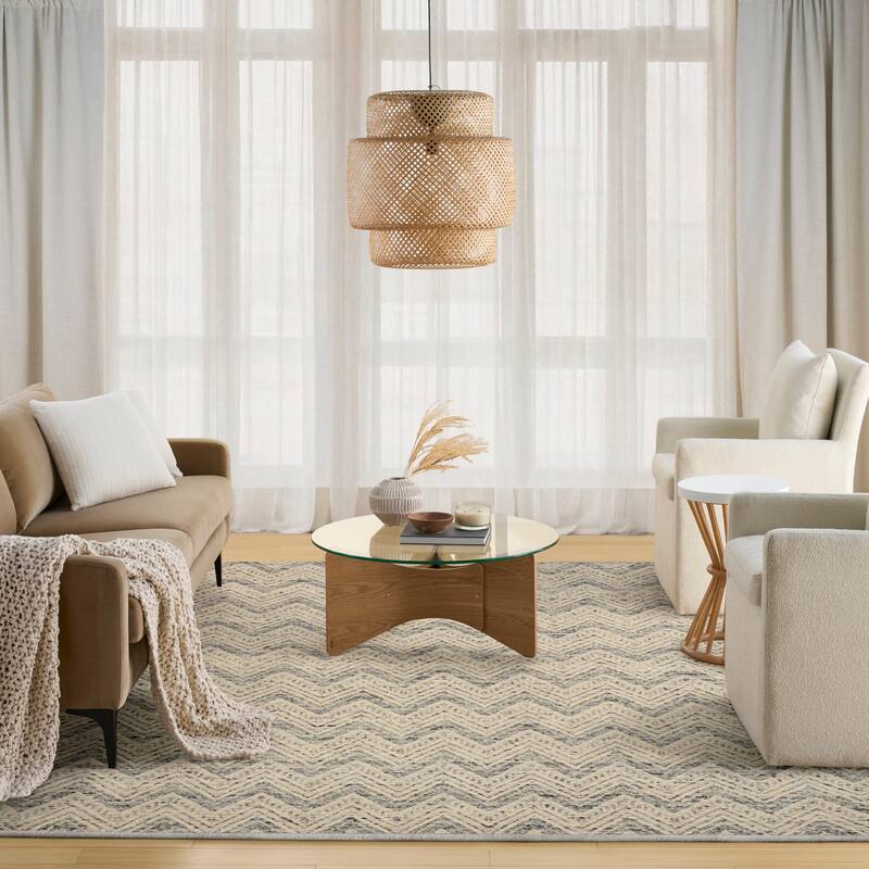 DKNY Pure Purl Modern Chevron Indoor Rug