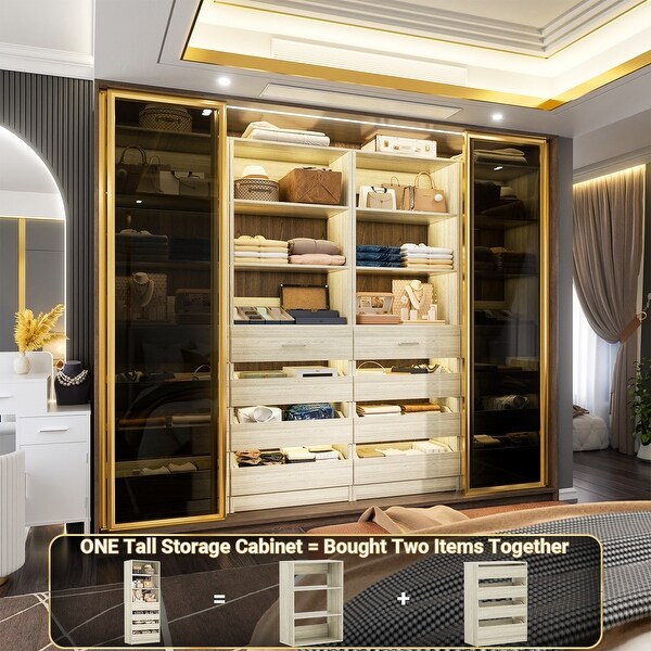 格安販売中 21.3'' W Closet System with 4 Drawers, 1.78FT Walk in Closet ボディバッグ/ウエストポーチ