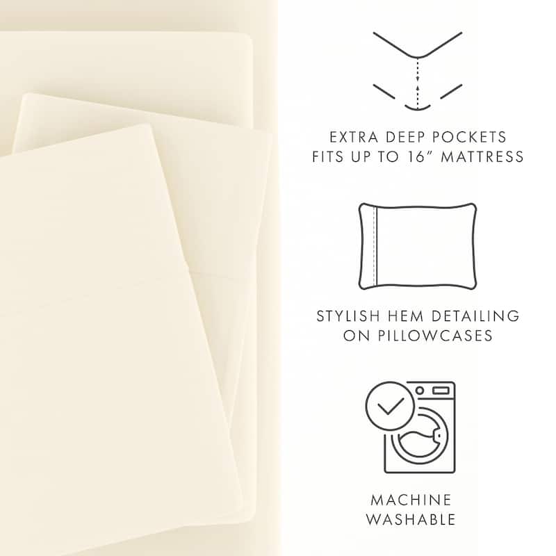 Becky Cameron Ultra-soft Deep Pocket Microfiber 4-piece Bed Sheet Set
