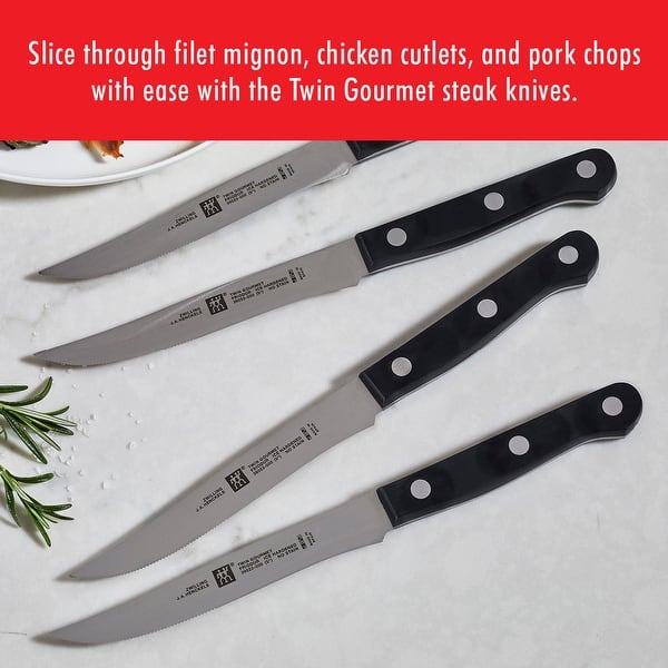 ZWILLING TWIN Gourmet Steak Knives Set of 4 - Stainless Steel - 4