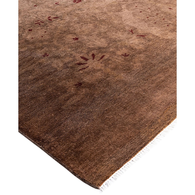 Overdyed One-of-a-Kind Hand-Knotted Area Rug - Brown - 6' 1" x 8' 9"