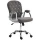 preview thumbnail 18 of 16, Teddy Fleece Home Office Chair, Upholstered Vanity Chair with Armrests, Swivel Rolling Chair with Back and Wheels