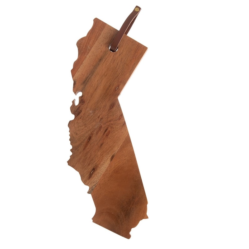 Acacia Wood "California" Cutting Board - A - Natural