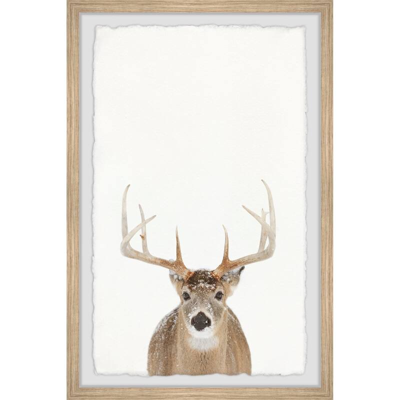 'Winter Deer' Framed Painting Print