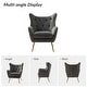 preview thumbnail 84 of 107, Eusebio Tufted Velvet Accent Chair with Wingback, Arms, and Metal Gold Legs for Living Room or Bedroom by HULALA HOME