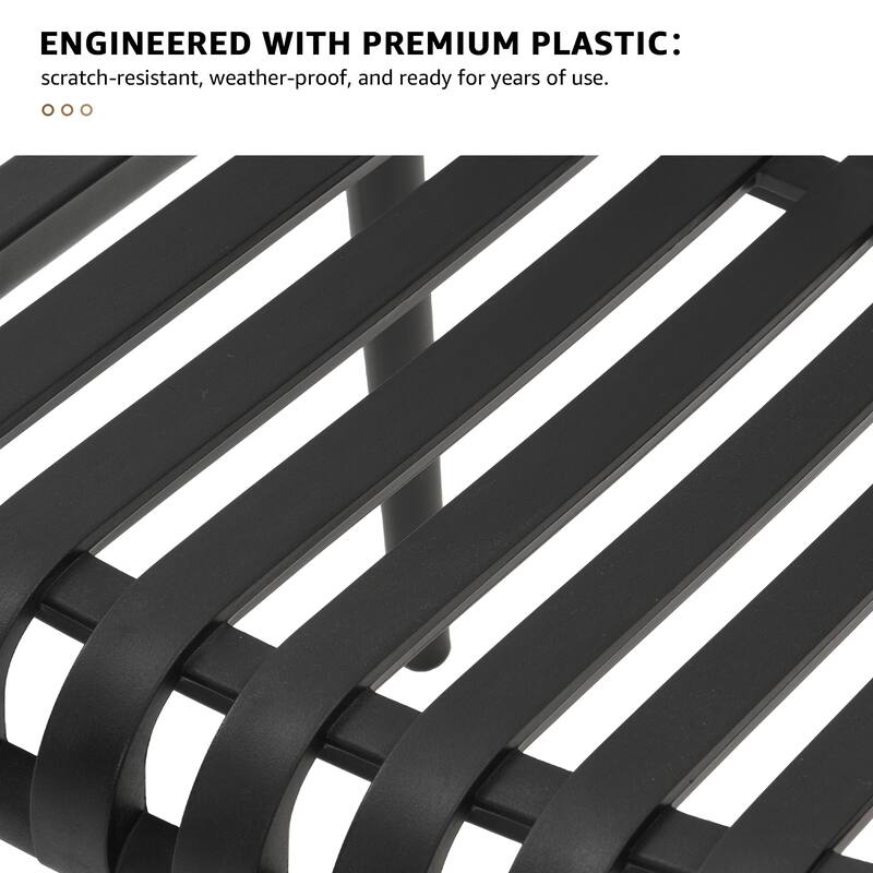 Outdoor Dining Set 5-Piece Stackable Plastic Lightweight Dining Chair and Extendable Dining Table