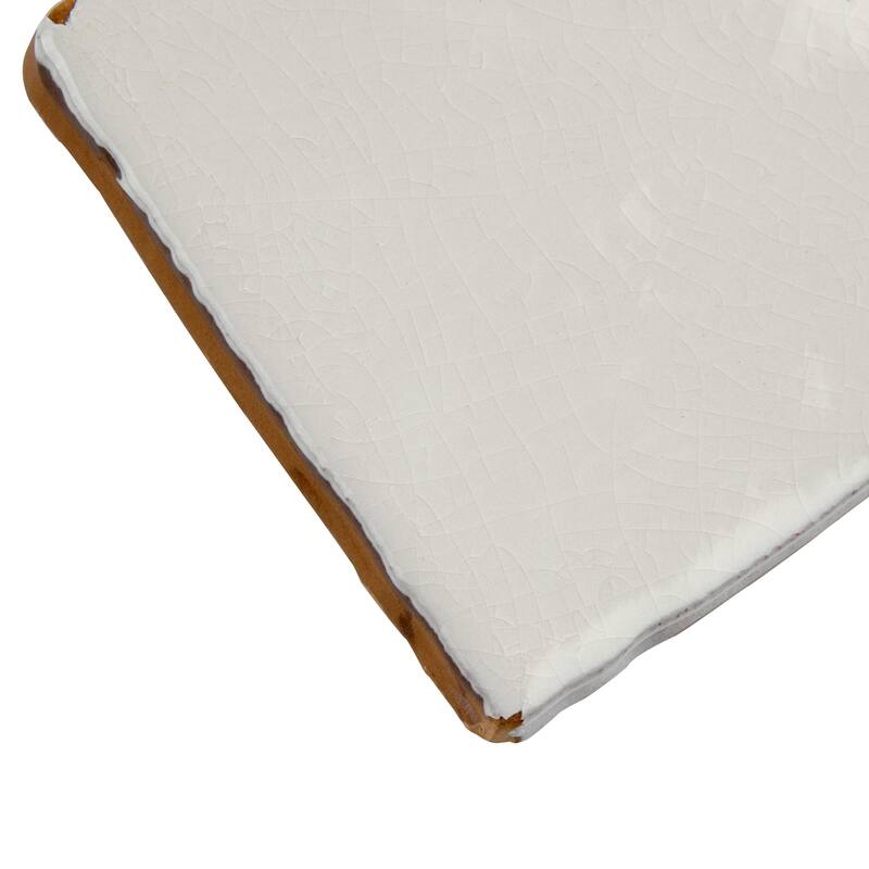 Merola Tile Antic Craquelle White 3" x 6" Ceramic Wall Tile