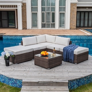 Off white best sale wicker patio furniture