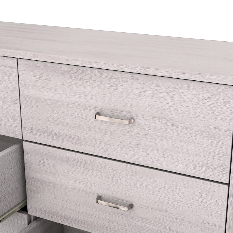 DH BASIC Contemporary 47-inch Wide 6-Drawer Dresser with Bar Pulls by Denhour