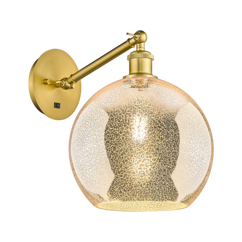 Innovations Lighting Endless Possibilities Ballston - Athens - 1 Light 10" Adjustable Sconce - Arm Adjusts Up and Down - Mercury/Satin Gold