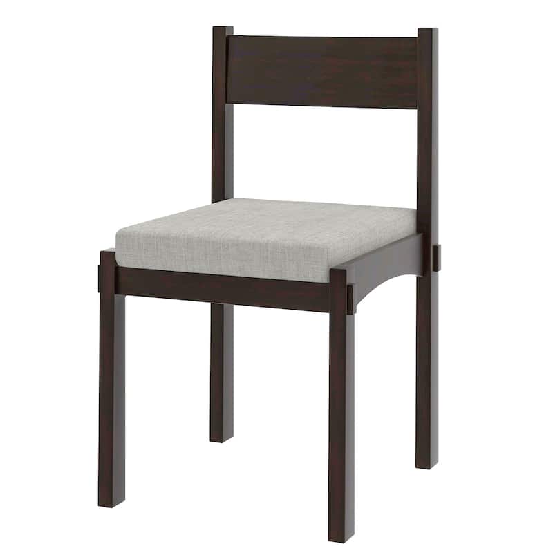 Roomfitters 7-Piece Vintage Wood Dining Set for 6 with Upholstered Chairs, Retro Kitchen or Dining Room Furniture