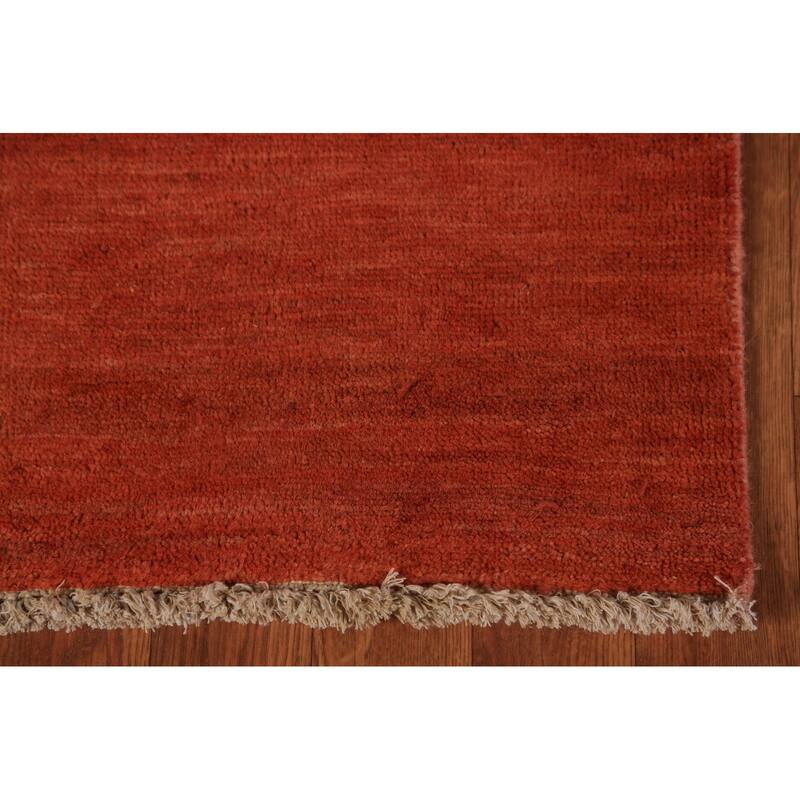Modern Gabbeh Oriental Rug Hand-Knotted Foyer Wool Carpet - 2'7" x 5'11"