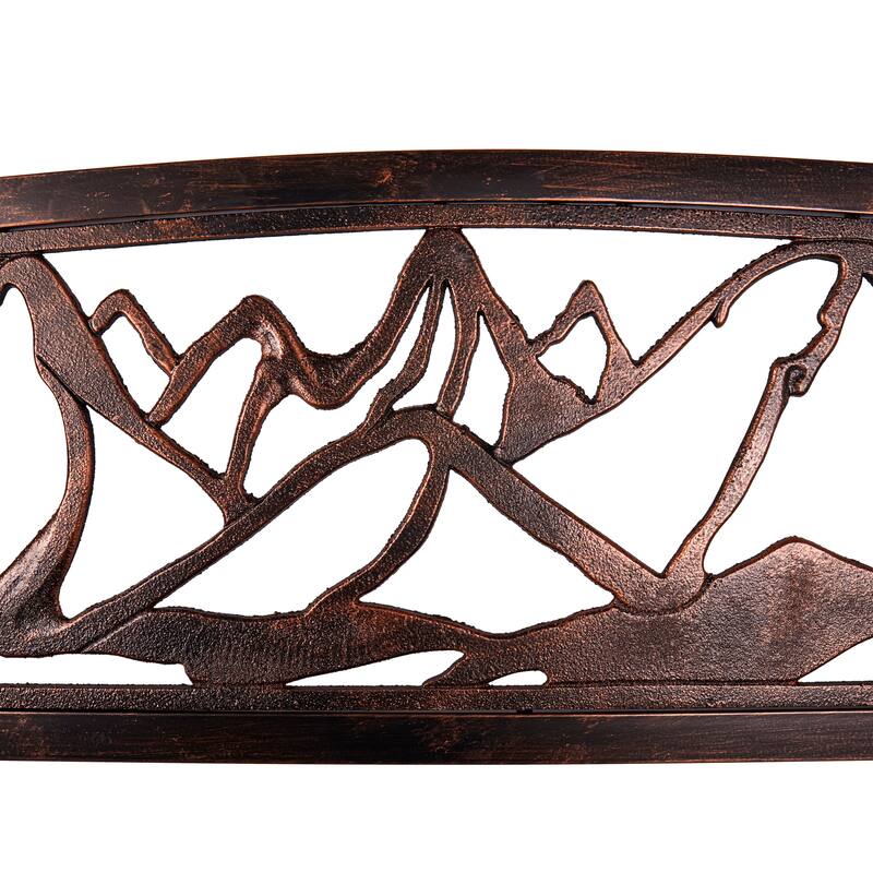 48 in. Metal Garden Bench, Mountain View