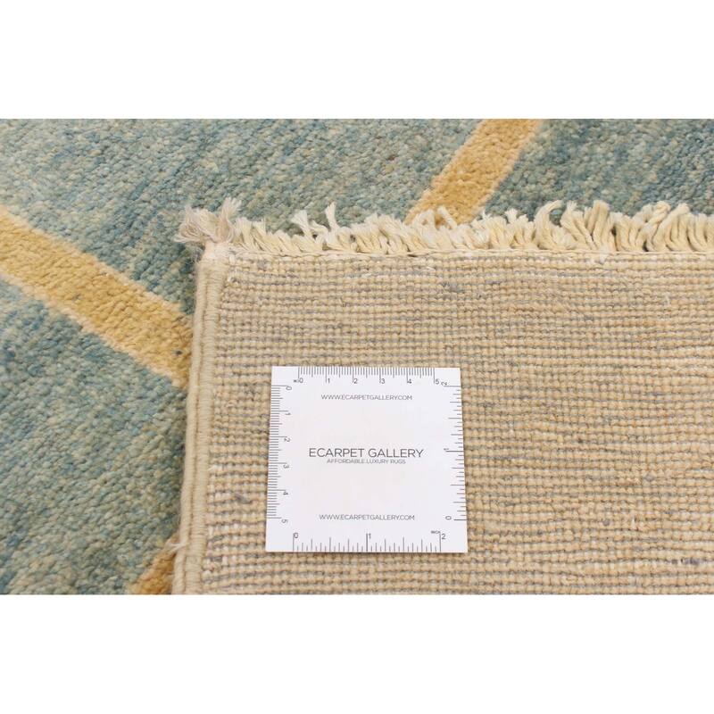 ECARPETGALLERY Hand-knotted Finest Peshawar Ziegler Blue Wool Rug - 8'0 x 10'0