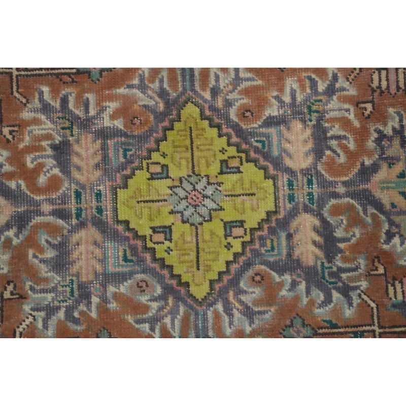 Hand Knotted Oriental 100% Wool Carpet Traditional Medallion Green Tabriz Area Rug - 12' 6'' X 9' 9''