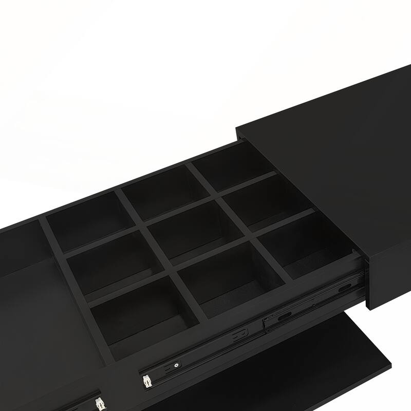 Efficient Central Coffee Table with Multiple Storage Compartments
