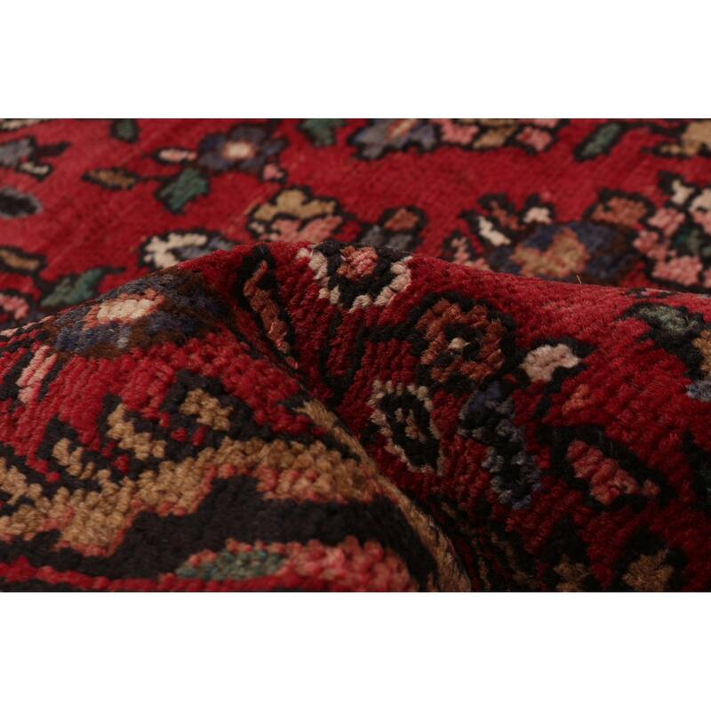ECARPETGALLERY Hand-knotted Andelz Red Wool Rug - 3' 7" x 10' 11"