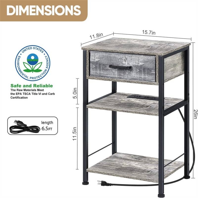 Night Stands with Charging Station