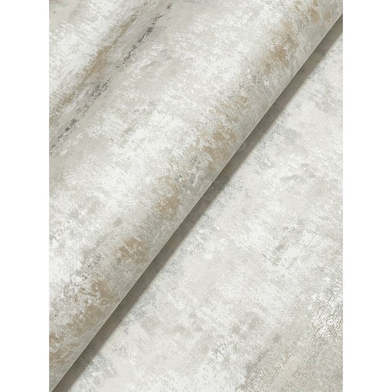 A-Street Prints Morningtide Grey Textured Stripe Wallpaper